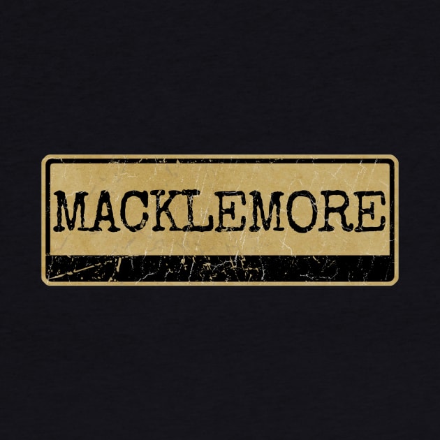 Aliska, text black retro - Macklemore by Aliska